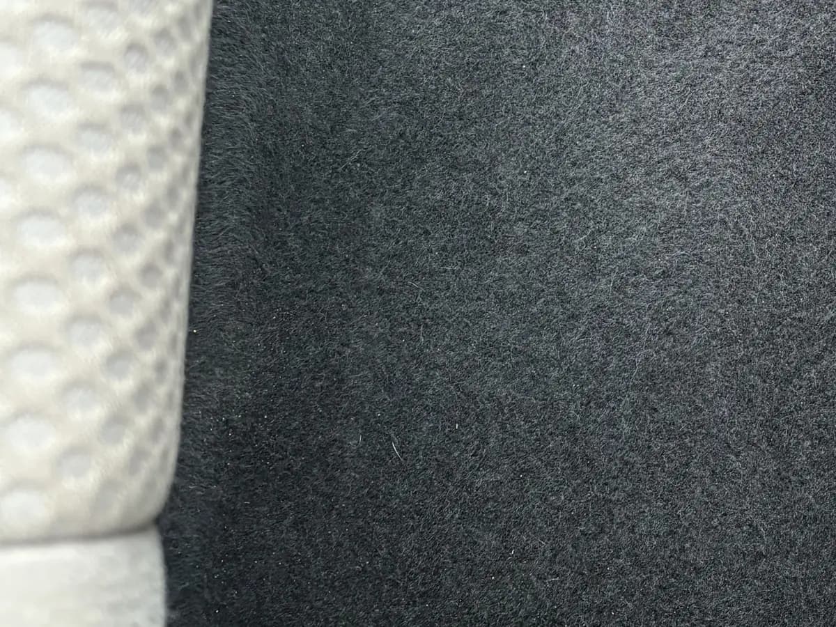 Rear footwell, before and after a full interior detail, after