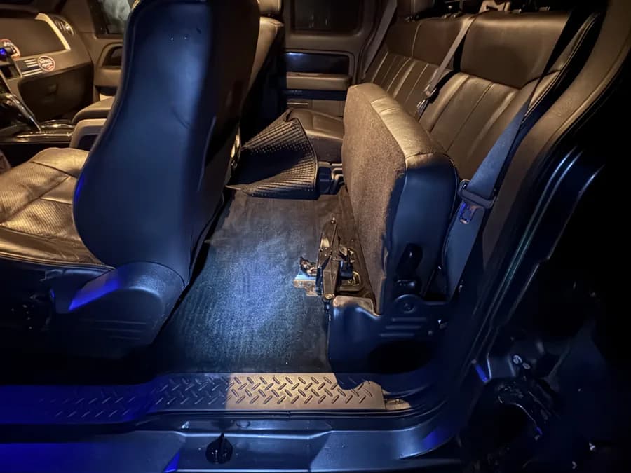 Truck back seat and floor