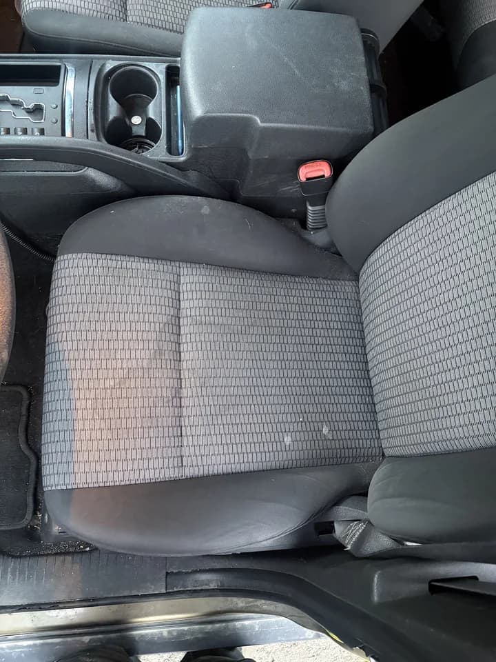 Before: Stained seat