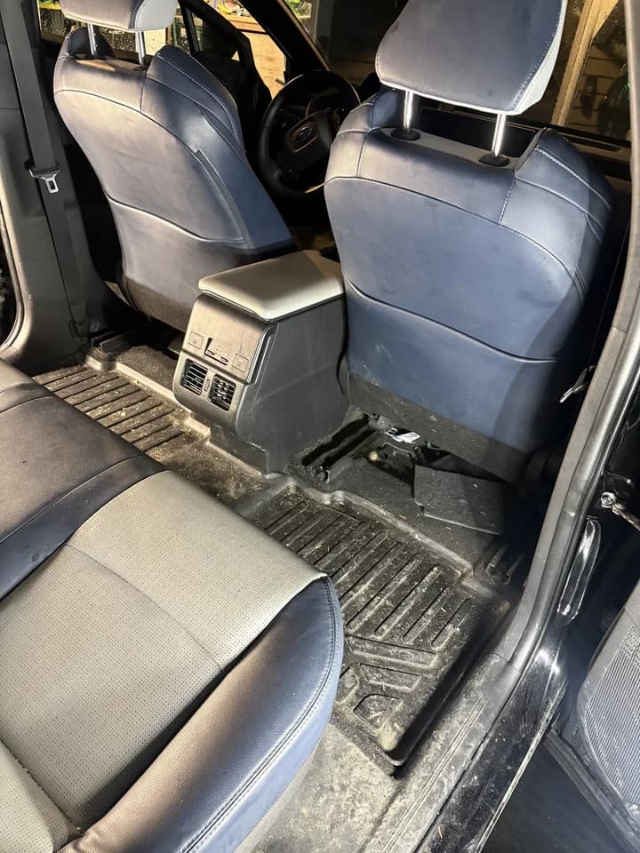 Before: Back seat and floor